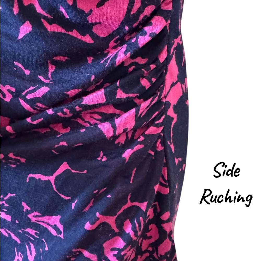 NWT Talbots Sleeveless Top in Vibrant Pink and Navy XSMALL Bin #6 - Picture 3 of 9